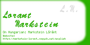 lorant markstein business card